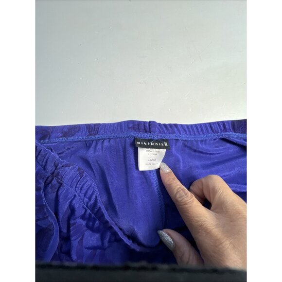 Citiknits 3/4 Sleeve Blouse Top Pants Set Sz L Purple A35020 Lounge Wear VTG - Picture 12 of 16